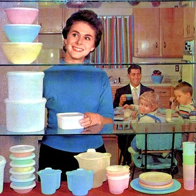 Detail from an advertisement for Tupperware.