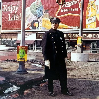A 1964 photo showing a New York City policeman.