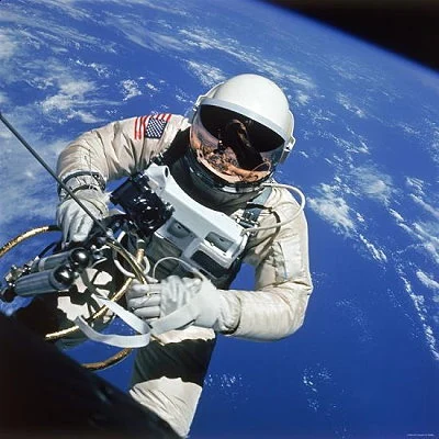 US Astronaut Ed White is the first American to walk in space, following the USSR Cosmonaut Aleksei Leonov's spacewalk a few months earlier.