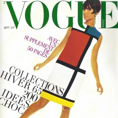 Vogue cover showing a mini dress/skirt.