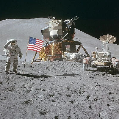 Apollo 15, NASA's fourth moon landing, includes a lunar rover so astronauts can cover more ground. The Soviets put the first space station Salyut 1 into orbit. Nasa also launches the unmanned Mariner 9 mission, which becomes the first spacecraft to orbit Mars.