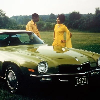 Detail from 1971 advertisement for the Chevrolet Camaro SS.