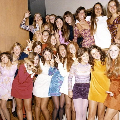 A group of college girls, possibly a sorority.