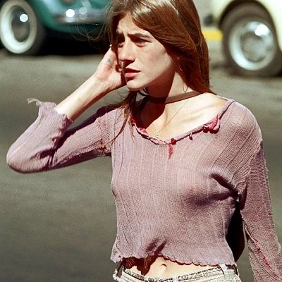 Hippie girl in California.