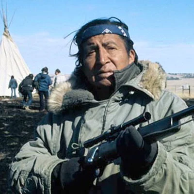 Members of the Lakota Tribe occupy the village of Wounded Knee on South Dakota's Pine Ridge Indian Reservation for 71 days to protest tribal president Richard Wilson and the US Governments failure to honor Native American treaties.