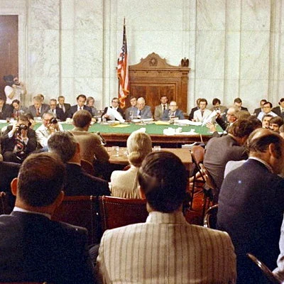 Nixon administration officials are interviewed in televised Senate hearings from May through August related to the break-in at the Democratic National Committee offices in the Watergate Building.