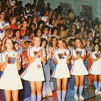 Cheerleaders at Las Vegas Western High School 1977.