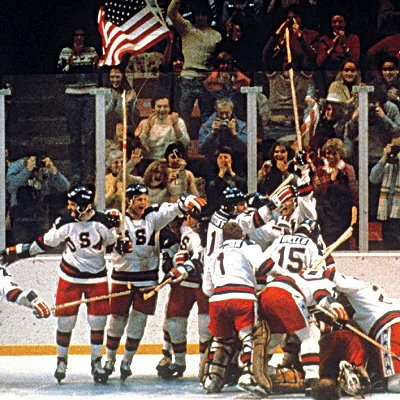 The "Miracle On Ice" occurs when the US Olympic Hockey Team defeats the heavily favored Soviet Union 4 to 3 at the Winter Olympics in Lake Placid, New York. The US goes on to defeat Finland to win the Gold Medal.