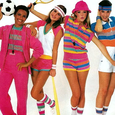 Modeling sportswear in 1980 Sears Catalog.