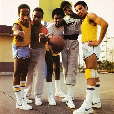 Detail from a 1981 Nike sportswear advertisement.