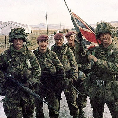 Argentina occupies the neighboring Falkland Islands in a dispute with the UK. Britain dispatched a naval task force and 74 days later Argentina surrenders control of the islands back to Britain.
