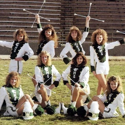High school majorettes in West Virginia.