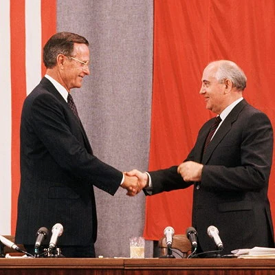 The U.S. and the Soviet Union sign the START Treaty, a bilateral agreement to reduce nuclear arms and offensive weapons.
