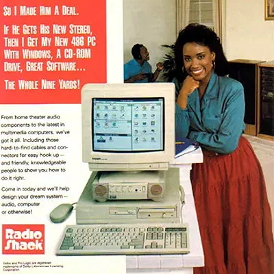A 1993 advertisement for Radio Shack computers.