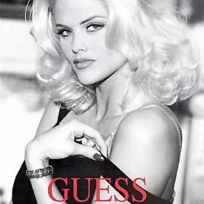 Model Anna Nicole Smith in a 1993 ad for Guess.
