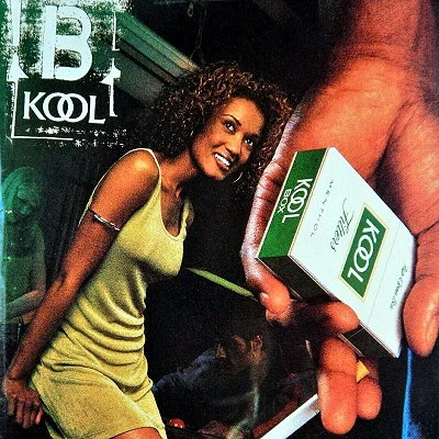 Kool cigarette advertisement detail.